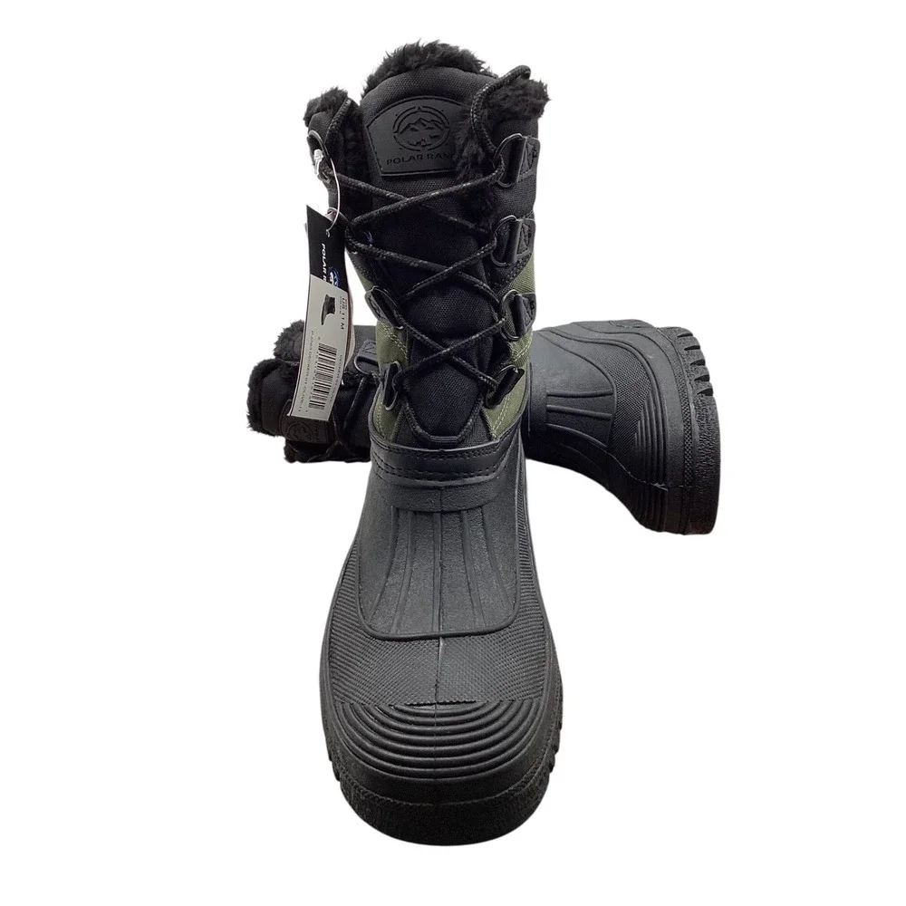 Polar Range Decker Men 11 Snow Boots Olive Green Black Waterproof Winter Duck